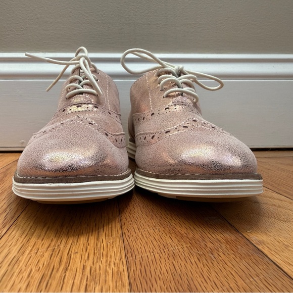 Cole Haan OriginalGrand Wing Dusty Rose Glitter Oxford Shoes – Women’s Size 6.5 - Picture 5 of 14
